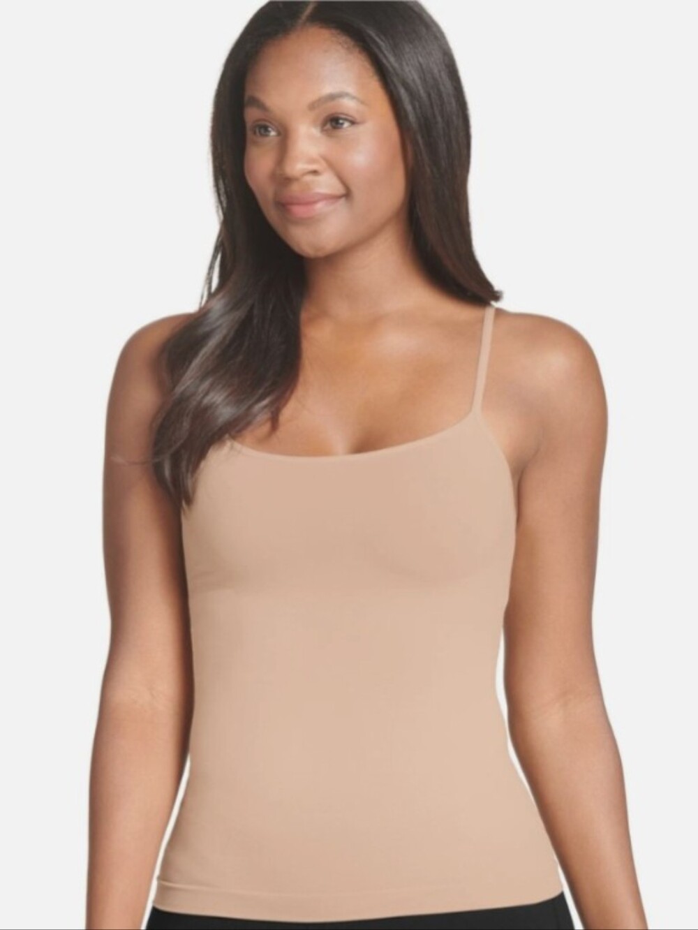 Jockey Slimmers Breathe Cami Beige Seamless Camisole Tank Top Size Large NEW!
